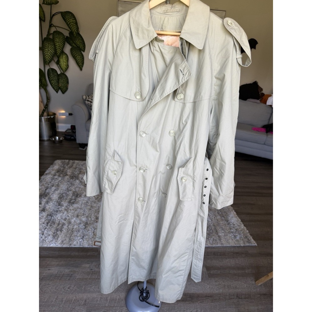 Vintage Timeless Towne by London Fog Beige Trench Coat Men’s Double Breasted 38